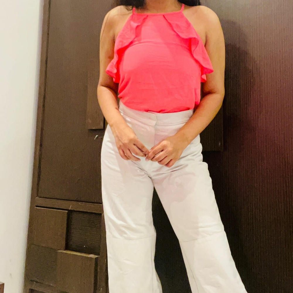 Neon pink halter neck top - Picture 1 of 15